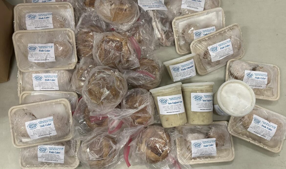 Picture of various prozen seafood from Barnegat's Best Seafood